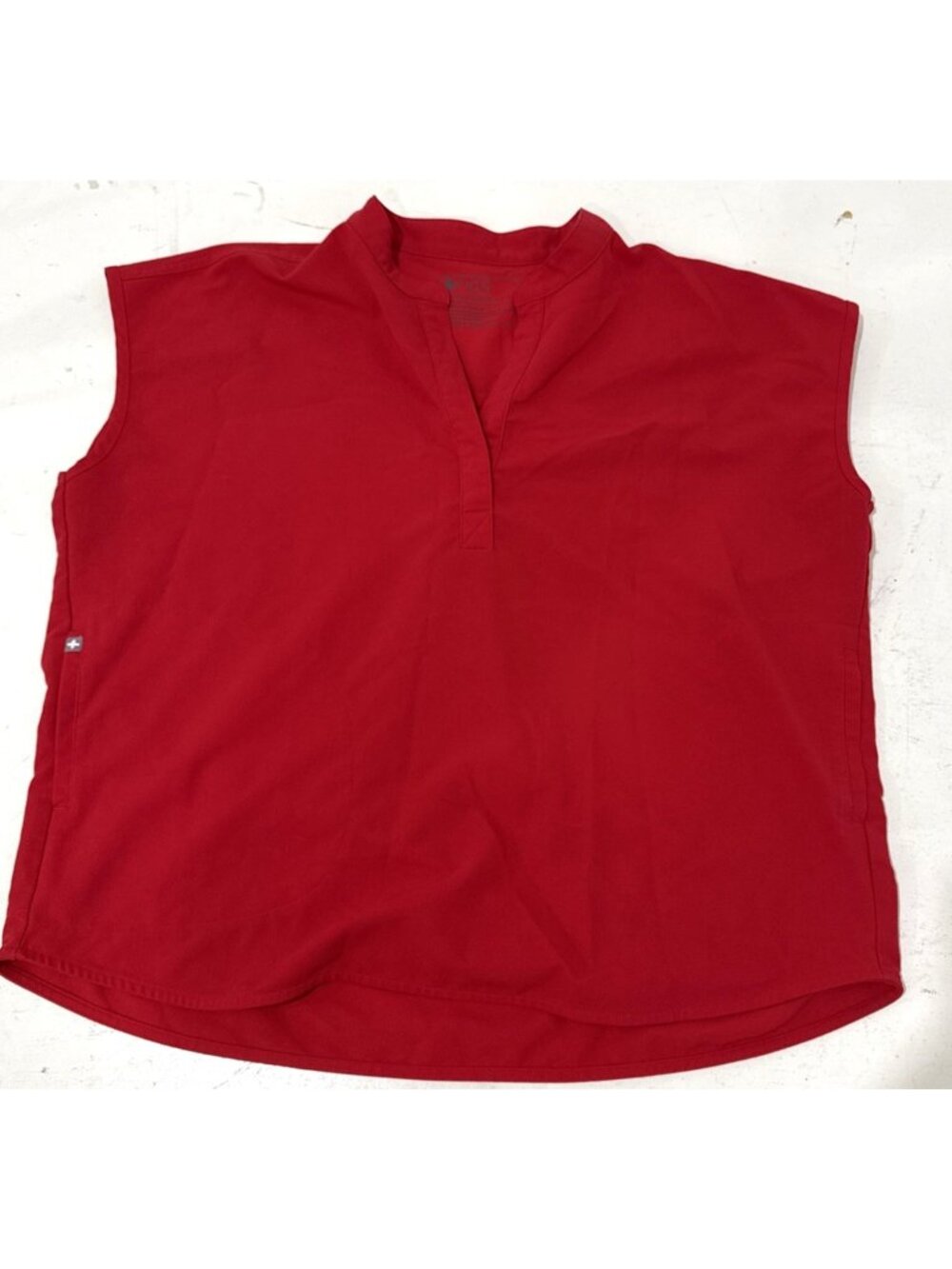 Figs Rafaela Scrub Top Red Technical Collection Healthcare Uniform